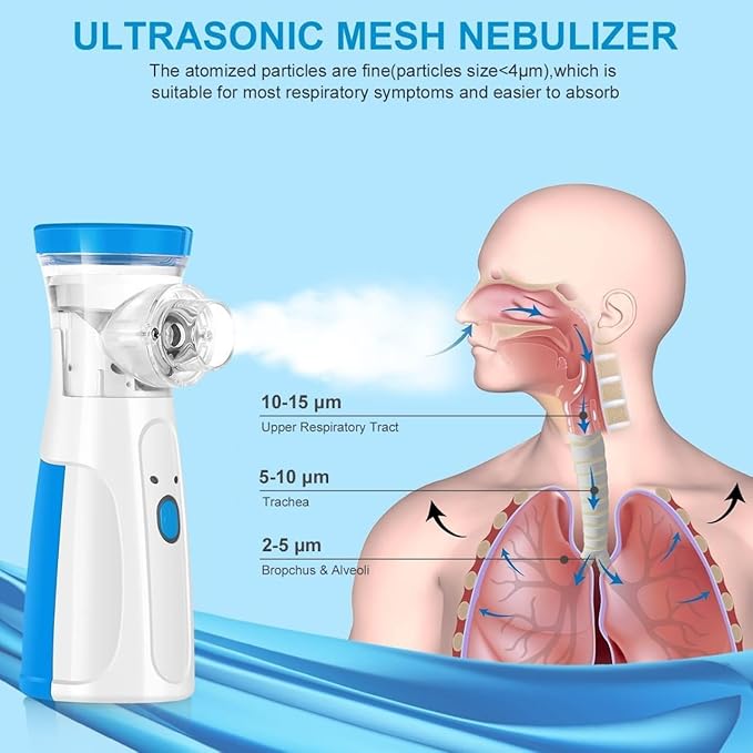 Portable Nebulizer Mini Vaporizers Machine Handheld Atomizers for Adults and Children Travel Nebulizer Steam Inhalator