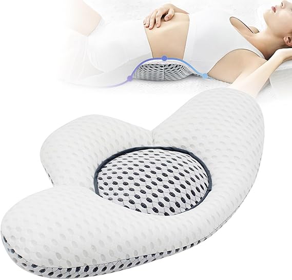 IS MUHE Lumbar Pillow for Sleeping, Adjustable Height 3D Lower Back Support Pillow Waist, for Lower Back Pain Relief and Sciatic Nerve Pain, Pregnancy Pillows Waist Support, for Side Sleepers