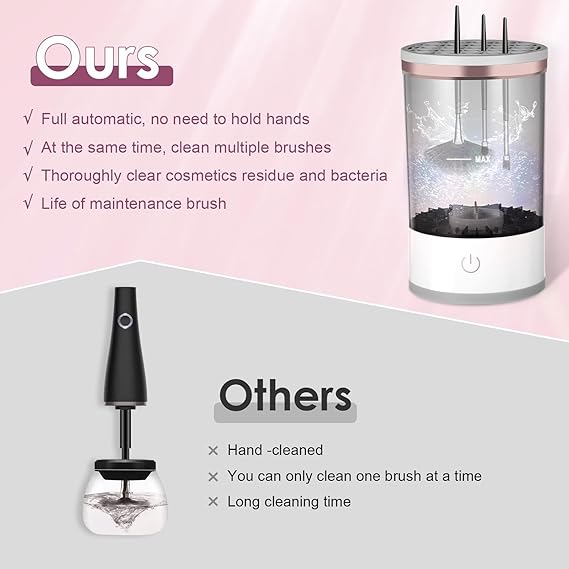 Makeup Brushes Cleaner Electric Makeup Brush Cleaner Makeup Brush Cleaner With 360 Degree Rotation Make Up Brush Cleaner