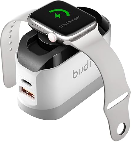 BUDI AC330WE  iPhone Fast Charger with Foldable Apple Watch Wireless Charging USB PD 38W Wall Charge Travel Charger for apple watch block wall charger