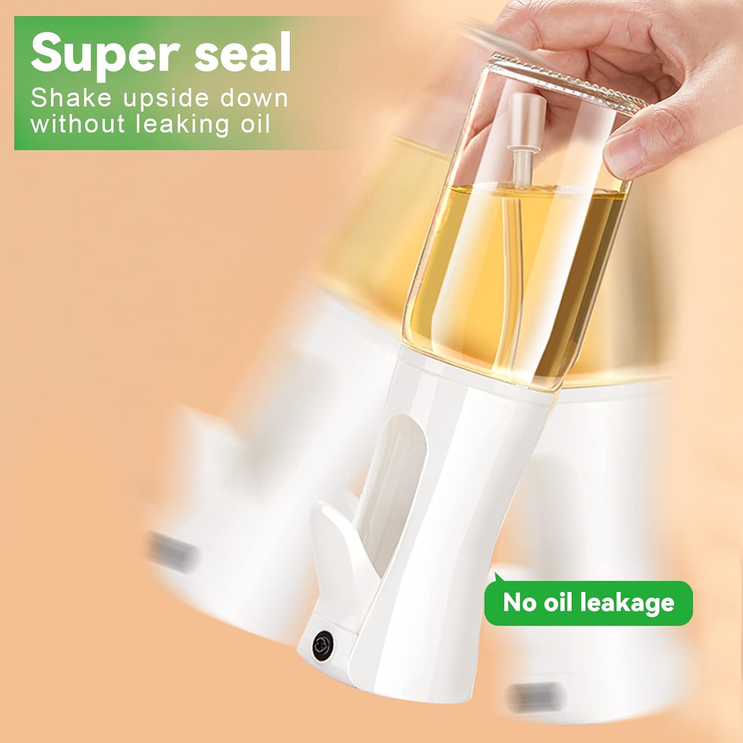 ZERNBER Oil Sprayer for Cooking, 7 Oz Olive Oil Sprayer Bottle Mister Oil Sprayer for Air Fryer, Salad, BBQ, Kitchen Baking, Roasting
