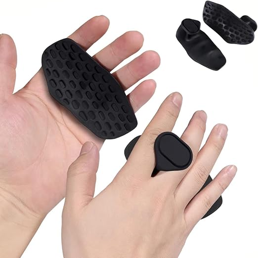 Finger Exercise Grips - Anti-Slip Workout Hand Trainer for Gym Training, Weight Lifting, Pull-Ups and Strength Building, Ergonomic Design for Men & Women (Black)
