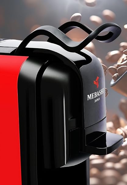 MEBASHI 3-in-1 Multifunction Espresso Capsule Coffee Machine, 600ML Water Tank, 19 Bar Pressure, Auto Shut Off | (ME-CEM302) (Red)|1450W