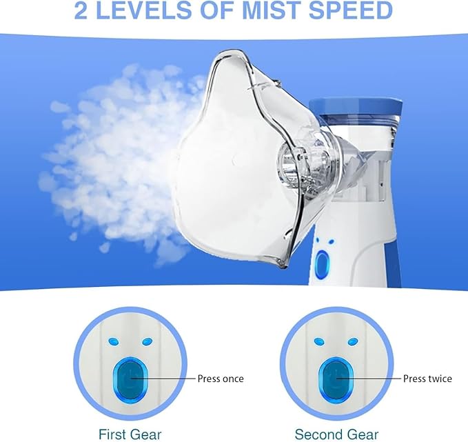 Portable Nebulizer Mini Vaporizers Machine Handheld Atomizers for Adults and Children Travel Nebulizer Steam Inhalator