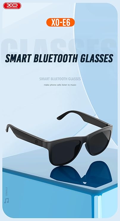 E6 Bluetooth Music Sunglasses – Smart Design with Music Playback for Outdoor Parties, 2023 Fashion Frame, 3-4 Hours Playback