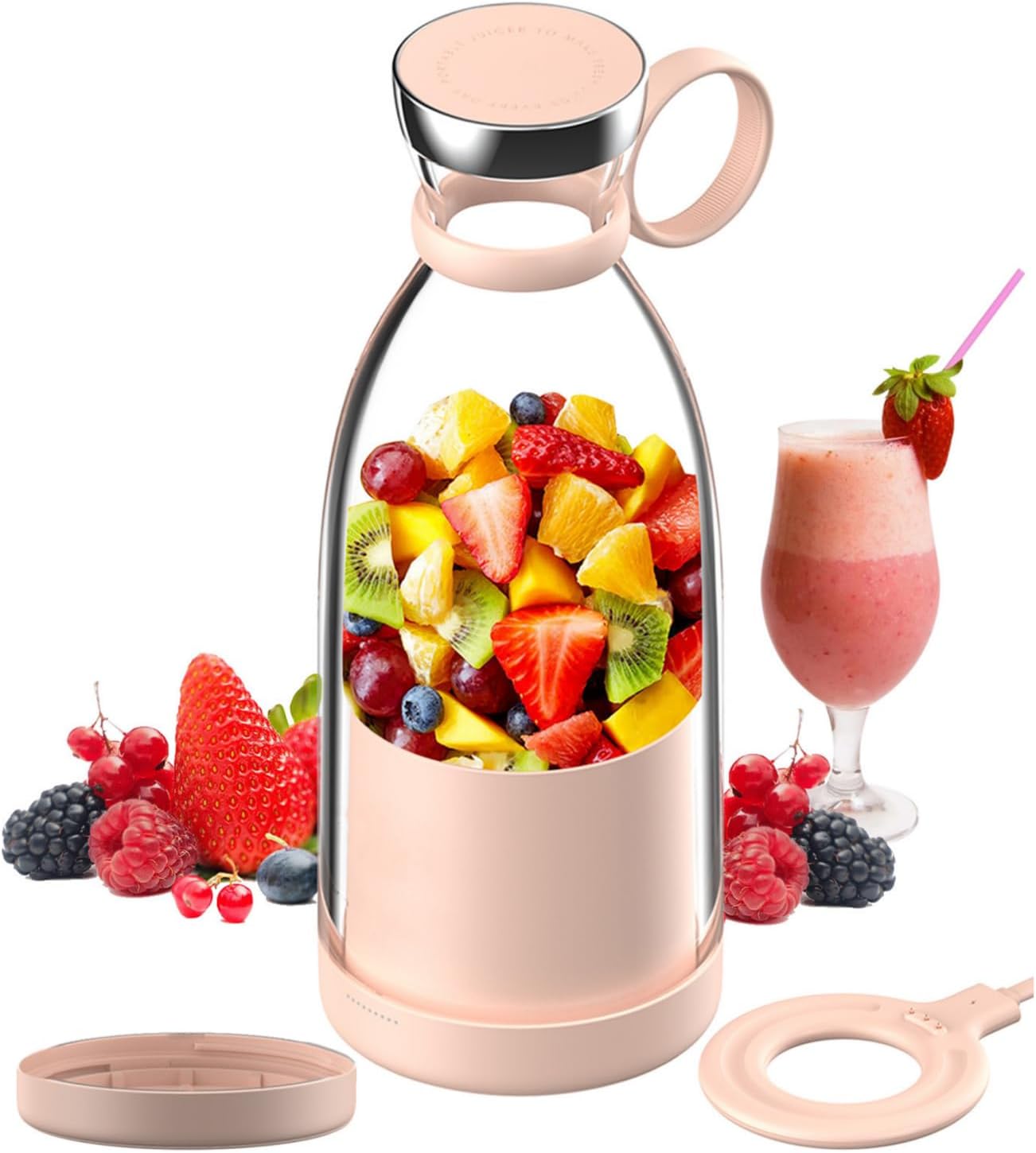 Portable Electric Juicer Blender, Mini Fruit Mixers, Juicers Fruit Extractors Food Milkshake, Multi Juice Maker Machine