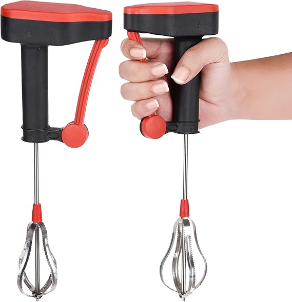 Heavy Duty Power Free Hand Blender - Stainless Steel Blades Easy Grip No Required Corrosion Resistant Multi-Functional With Comfortable Handle