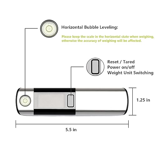 Luggage Scale with Built-in Tape Measure, with Horizontal Bubble Digital Portable Travel Suitcase Weigher (Digital)