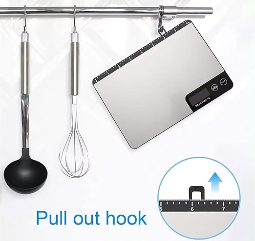 Adak Digital Kitchen Scale, 2 Years Warranty, Stainless Steel for Baking & Cooking Healthy Food, 15Kg Capacity, Measures in Grams and