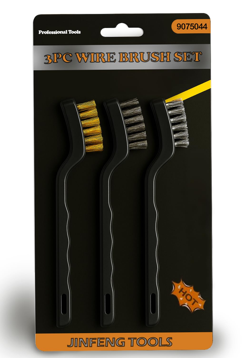 9 Pcs Wire Brush, Stainless Steel, Brass and Nylon Brushes Professional Cleaning Tools for Deep Cleans Rust and Welding Slag Scrubbing (9 Pieces)