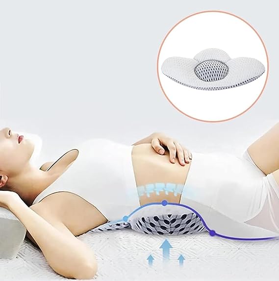 IS MUHE Lumbar Pillow for Sleeping, Adjustable Height 3D Lower Back Support Pillow Waist, for Lower Back Pain Relief and Sciatic Nerve Pain, Pregnancy Pillows Waist Support, for Side Sleepers