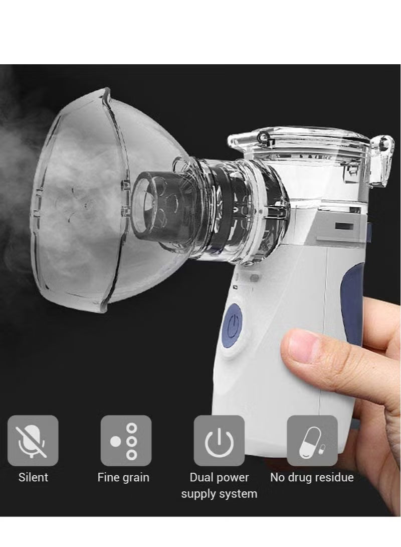 ADAK Portable Mini Atomizers Vaporizers Handheld Inhaler for Adults and Children,Ultrasonic Humidifier for Home and Travel Use, Steam Mesh Inhalators with Masks and Mouthpieces