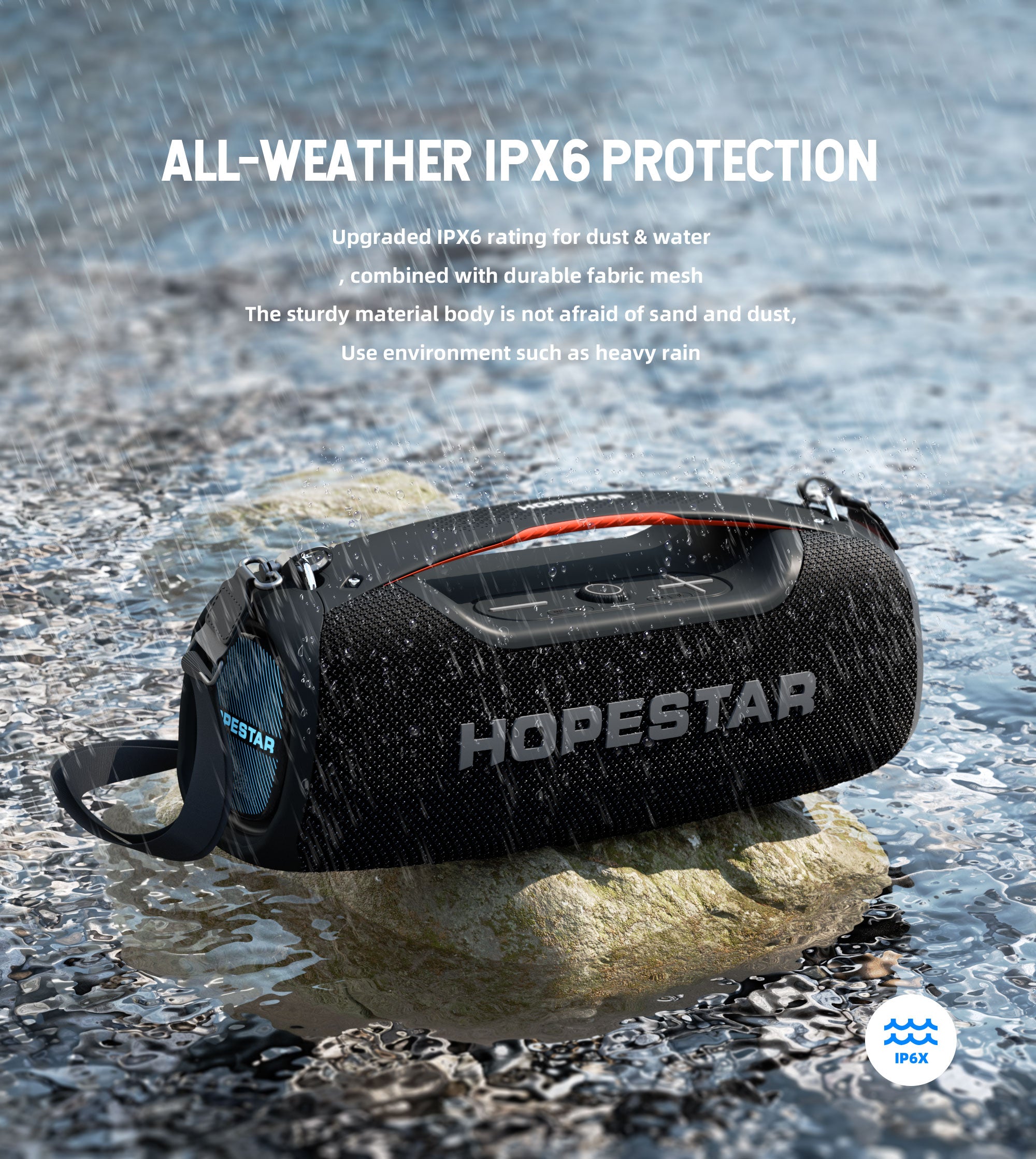 HopesTar Big Outdoor Speakers for Church, IPX6 LED Ceiling Lights with Bluetooth Speaker A60