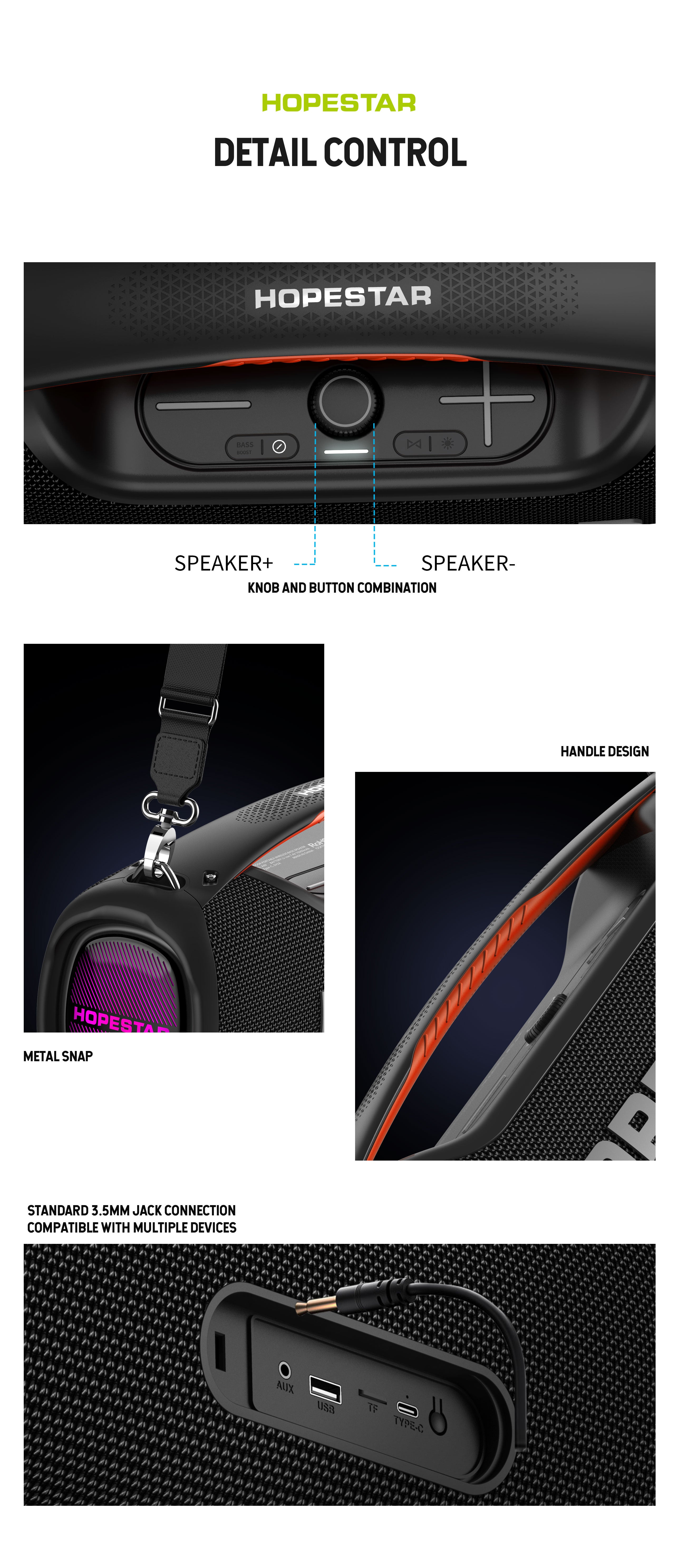 HopesTar Big Outdoor Speakers for Church, IPX6 LED Ceiling Lights with Bluetooth Speaker A60