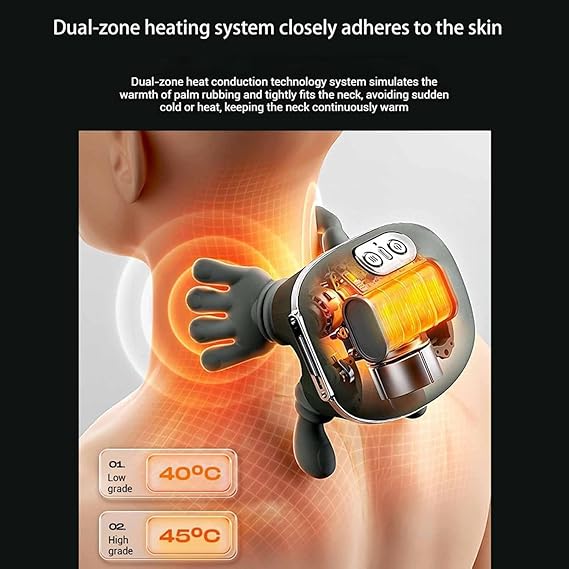 SiaaSoo - Shoulder and Neck Massager, SiaaSoo Neck and Shoulder Massager with Heat, Siaasoos Massage Master for Shoulders, Neck, Lower Abdomen, Compact and Lightweight