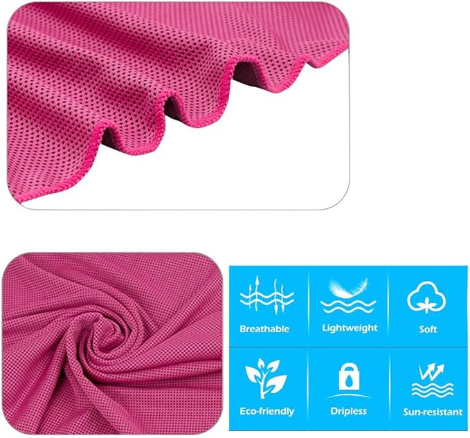 Cooling Towel, Ice Sports Towel for Instant Cooling, Ideal for Yoga, Travel, Golf, Gym, Camping, Fitness