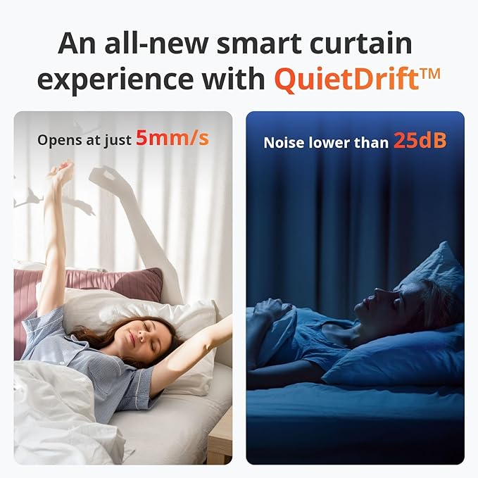 SwitchBot Smart Curtain Opener – Bluetooth Remote Control with App/Timer (Curtain 3, U Rail)