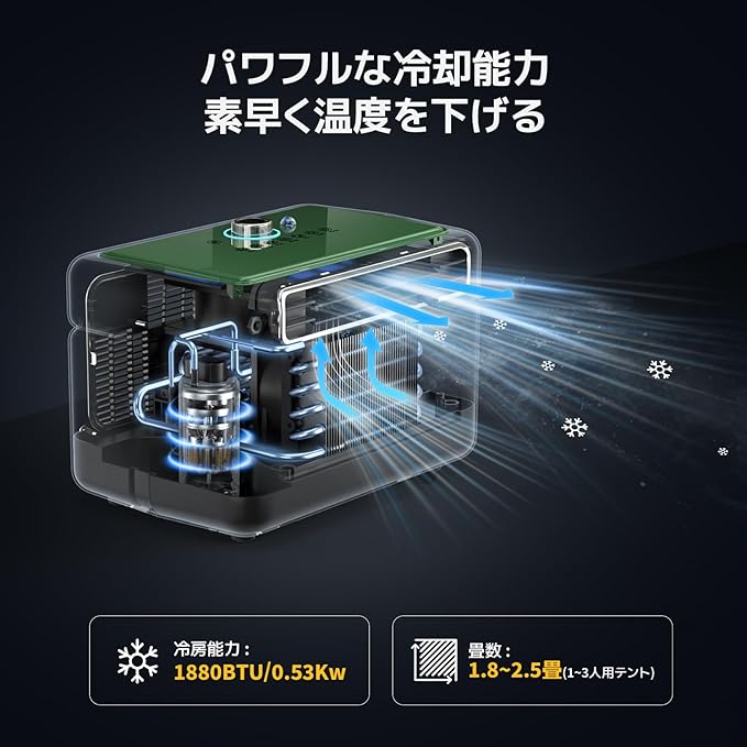 BougeRV 4 in 1 Portable Air Conditioner for Camping and Small Rooms