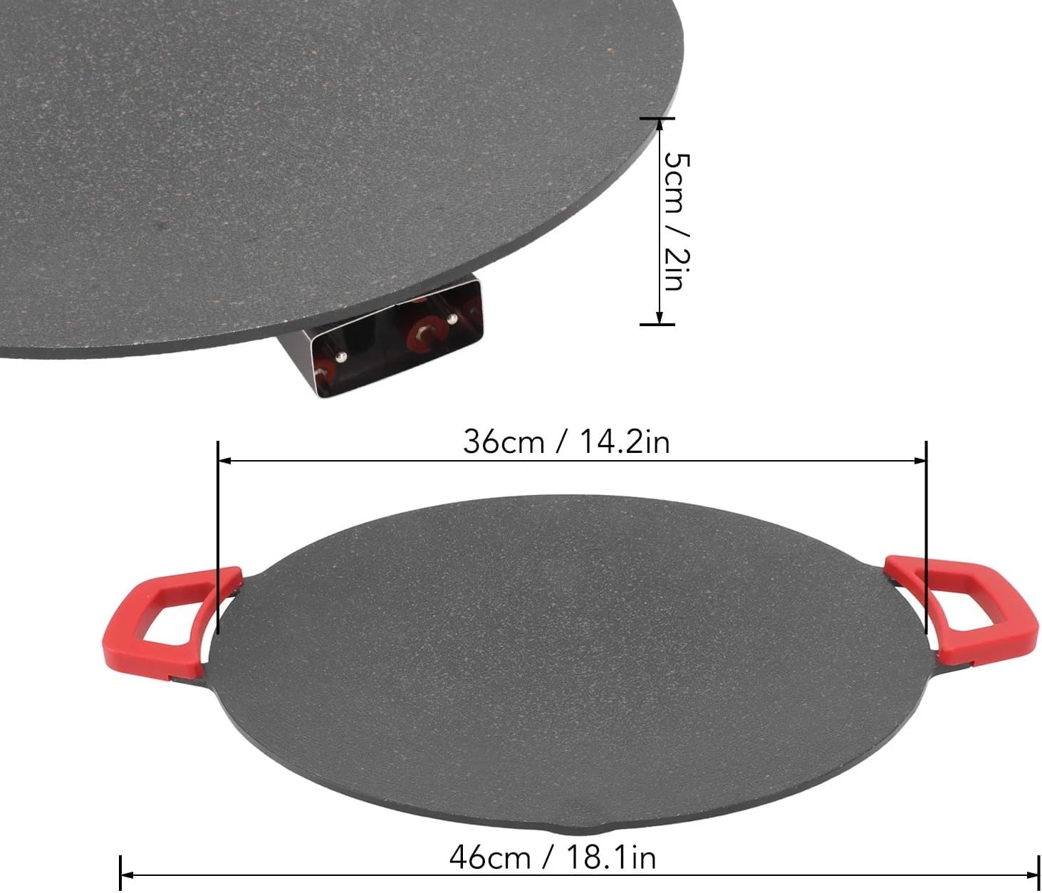 ADAK Electric Crepe & Pancake Maker with Precise Temperature Control | Multi-Function Non-Stick Dosa Tawa & Grill Pan | Rigag Maker