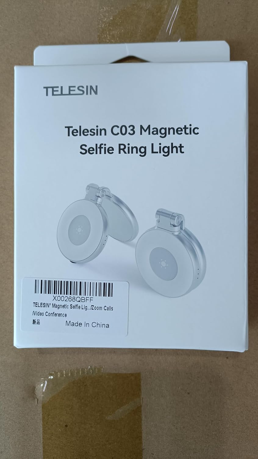 TELESIN Magnetic Selfie Light, Phone Light Compatible with iPhone Magsafe, CRI97 360° LED Selfie Ring Fill Light with Mirror for Selfies/Photography/TikTok/Zoom Calls/Video Conference