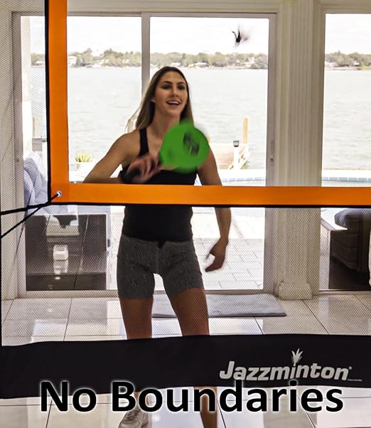 ADAK Sport Portable Game Set, Indoor & Outdoor No Boundaries Play Set with Net, 2 Paddles, 8 Birdies, Carrying Bag, Similar to Pickleball, Badminton and Tennis with A Whole New Spin On It