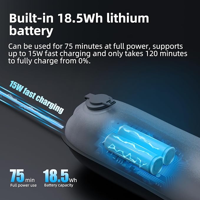 INKEE GC12 Bi-Color LED Video Light, 12W 2700KK-6500K Inflatable Photography Light with 18.5Wh Battery, CRI 95+ Handheld Portable Lighting for Outdoor Video Recording & Studio Shooting