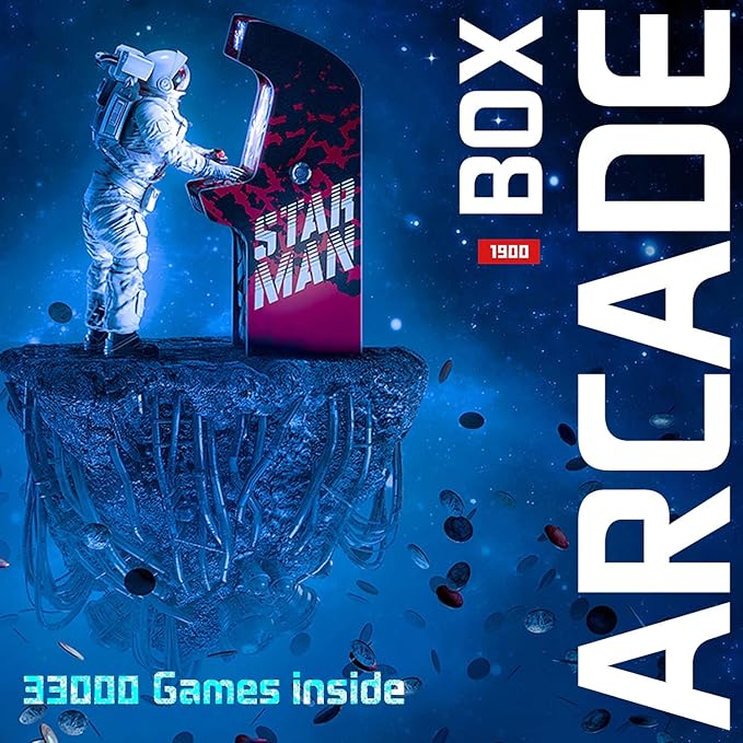 4K HD Arcade Game Console for PS1/DC/N64, 64GB Classic Retro Games, Over 33,000 Titles, Super Console Mini TV Game Player (Wired)