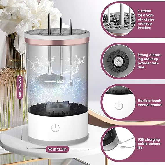 Makeup Brushes Cleaner Electric Makeup Brush Cleaner Makeup Brush Cleaner With 360 Degree Rotation Make Up Brush Cleaner