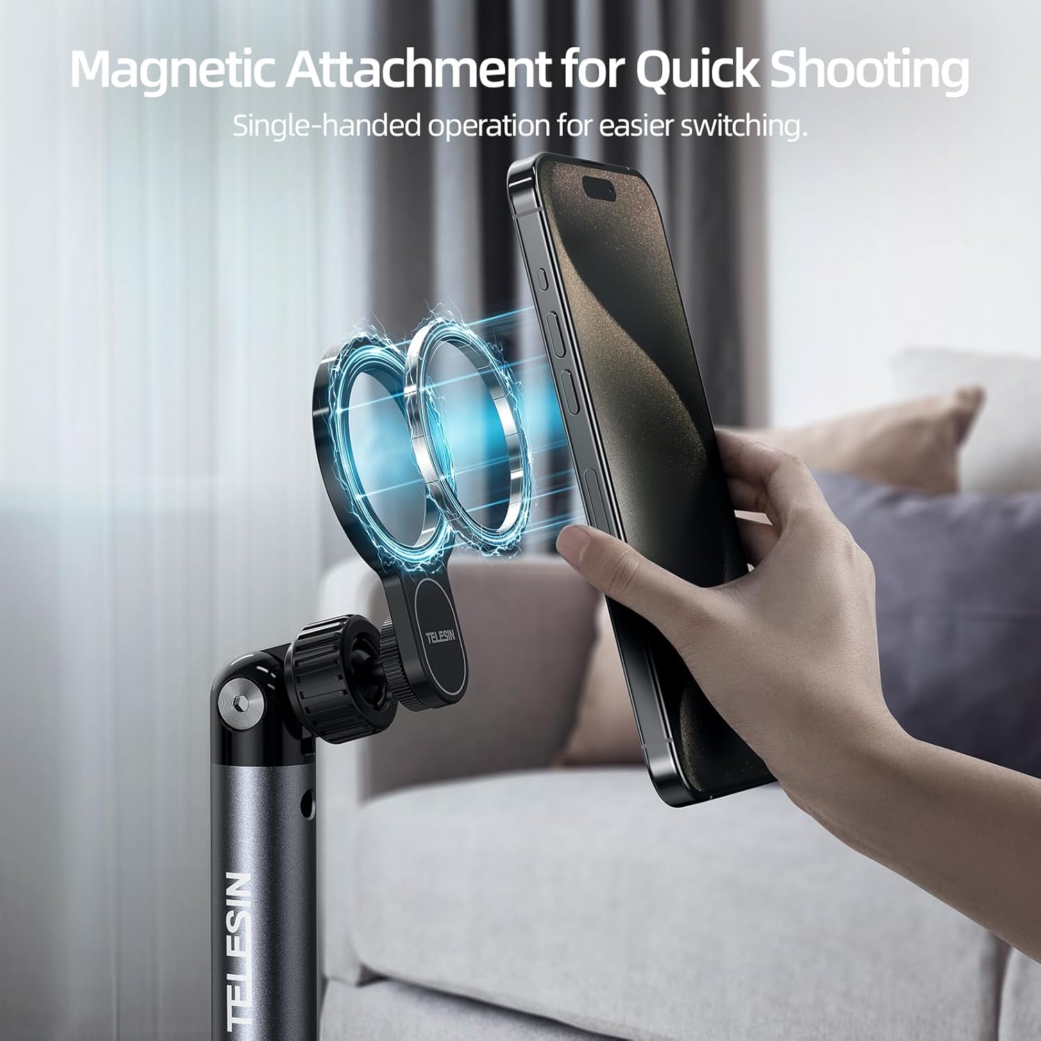 Magnetic Floor Stand for Phone & Tablet by TELESIN