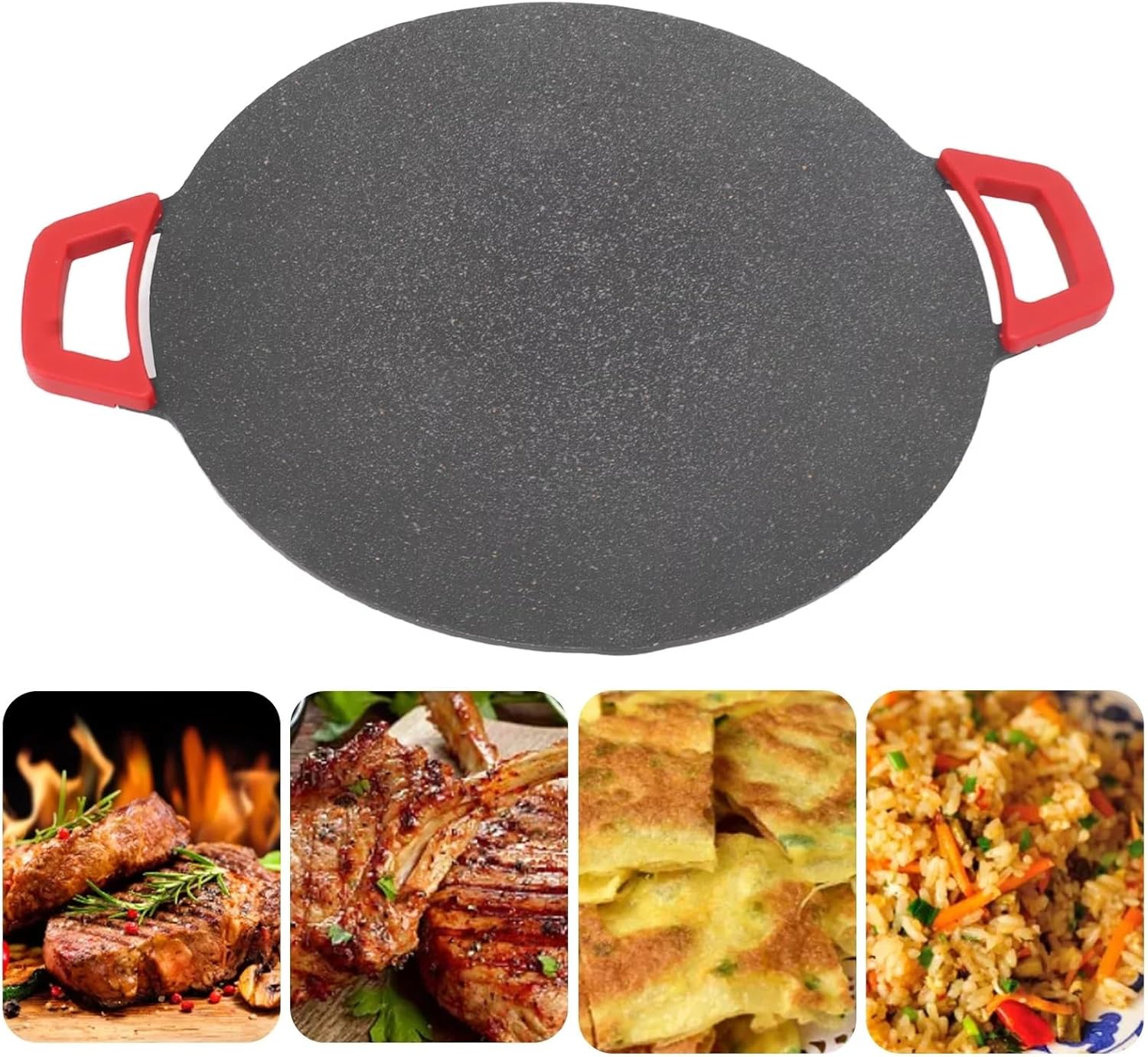 ADAK Electric Crepe & Pancake Maker with Precise Temperature Control | Multi-Function Non-Stick Dosa Tawa & Grill Pan | Rigag Maker