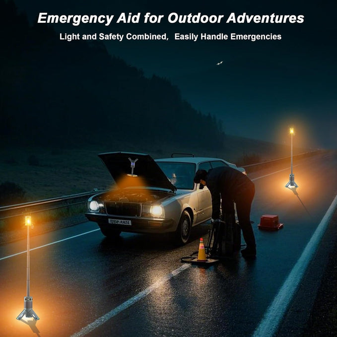 Camping Lights, Rechargeable Telescopic Lights with Stand, 12,000mAh Camping Lanterns and Lights with RGB, Magnetic Base, Portable Lanterns for Camping, Hiking, Emergency