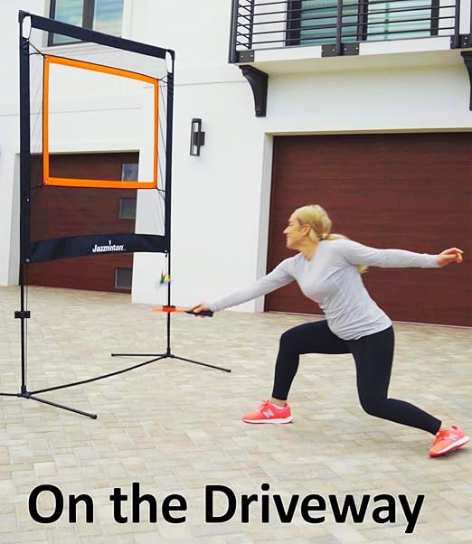 ADAK Sport Portable Game Set, Indoor & Outdoor No Boundaries Play Set with Net, 2 Paddles, 8 Birdies, Carrying Bag, Similar to Pickleball, Badminton and Tennis with A Whole New Spin On It