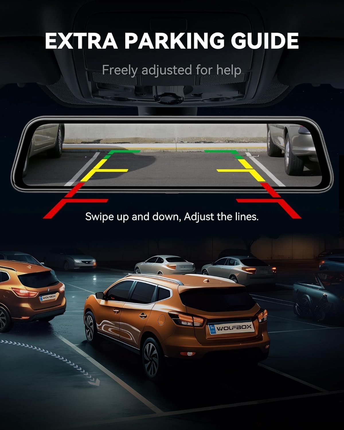 ADAK CAR Dash Camera 10-Inch 4K Ultra HD Car DVR Camera with WIFI, IPS Touch Screen, ADAS, and BSD - 3840 * 2160P, Video Recorder