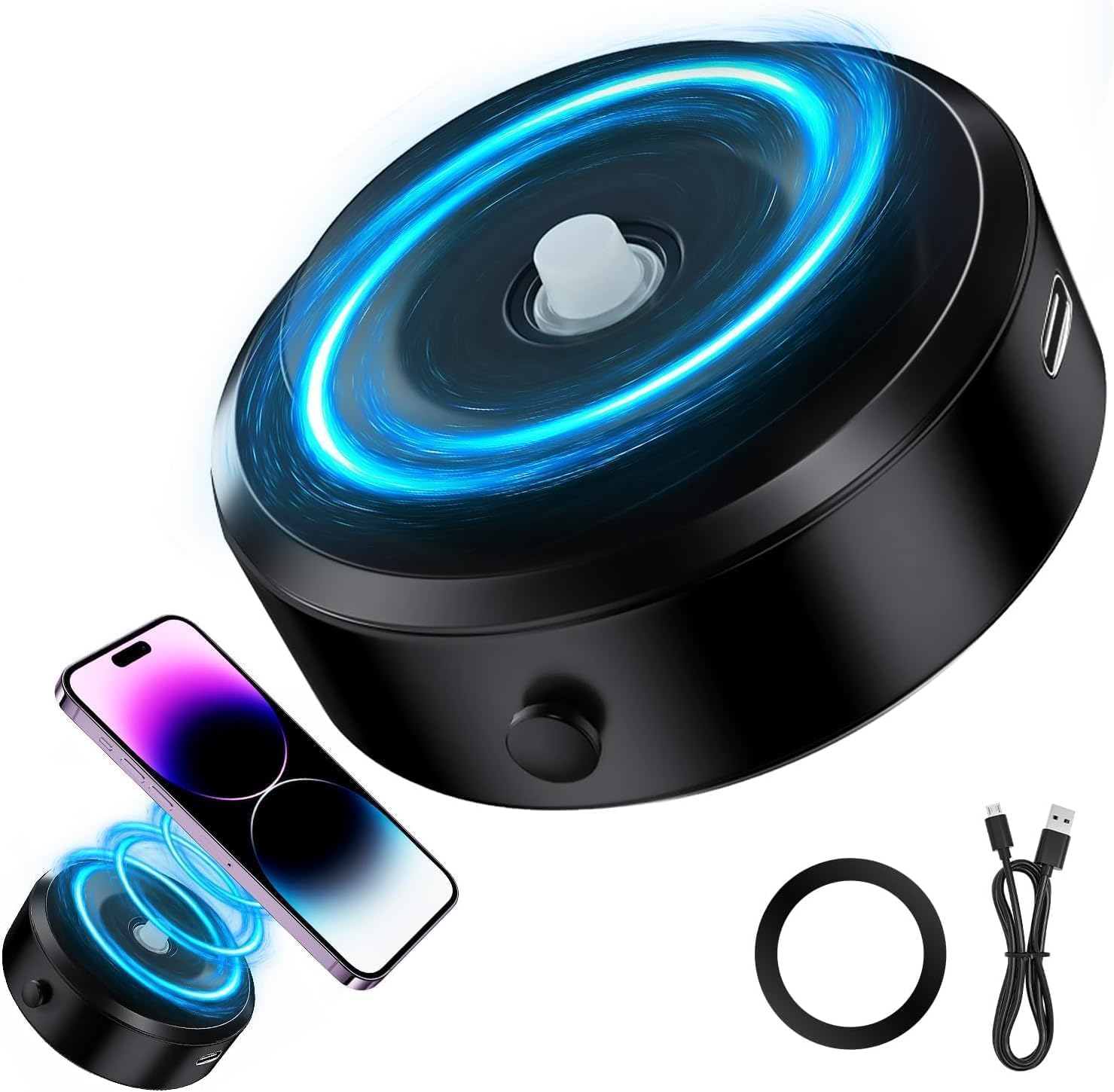 Magnetic Car Phone Holder With Super Stable And Adjustable Suction Cup Mount and wireless charger