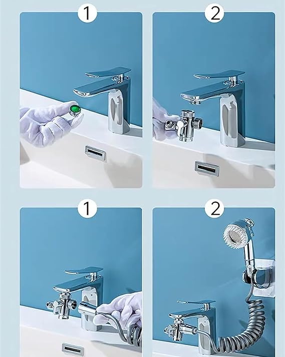 Multifunction Universal Water Taps, 3-in-1 Sink Faucet Sprayer, 1080° Swivel Robotic Arm Extension Faucet Aerator, Multi-Function Faucet