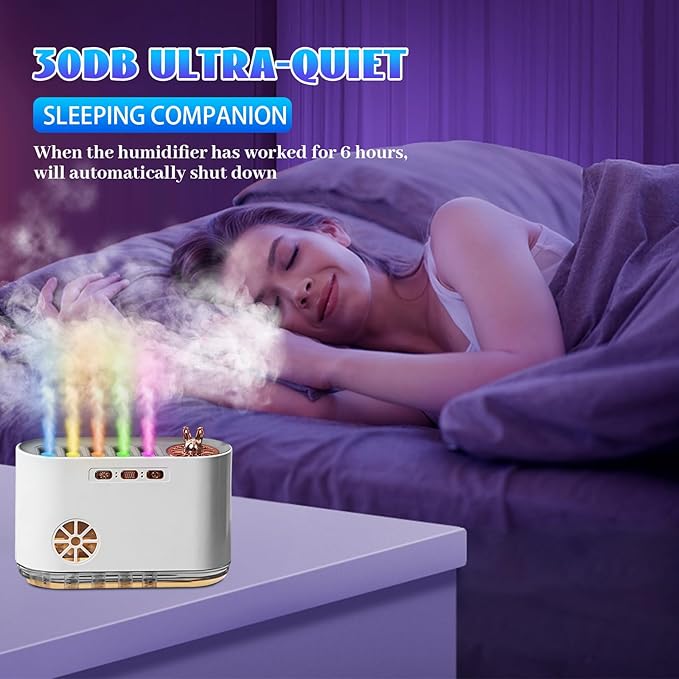 700ml Aromatherapy Flame Diffuser, Silent Relaxing Air Humidifier with Dynamic Light Effect for Home and Bedroom