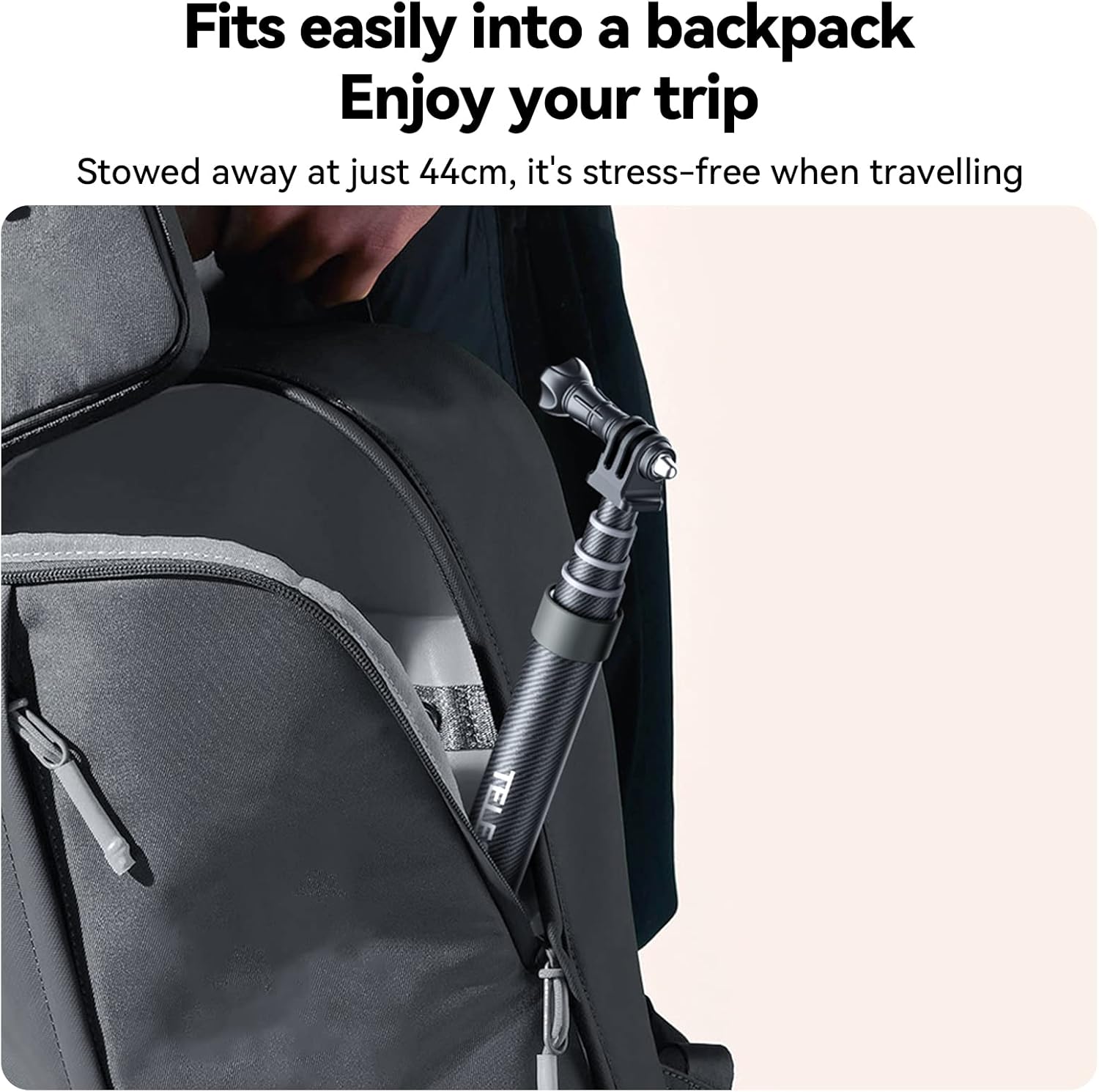 TELESIN 3rd Gen 3 Meter Ultra Long Carbon Fiber Selfie Stick for Action Camera, Waterproof Underwater Monopod for GoPro, DJI Osmo Action, Invisible Stick for Insta360 ONE RS, ONE X3-300CM