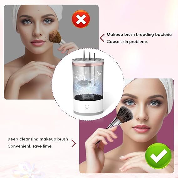 Makeup Brushes Cleaner Electric Makeup Brush Cleaner Makeup Brush Cleaner With 360 Degree Rotation Make Up Brush Cleaner