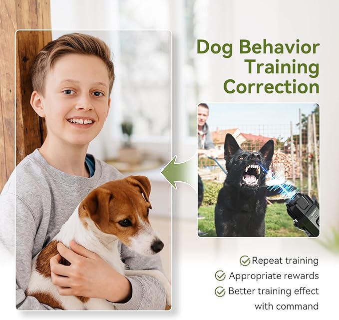 Dog Barking Control Devices – Enhanced Ultrasonic Rechargeable Anti-Barking Device with LED Strobe Light, Handheld Dog