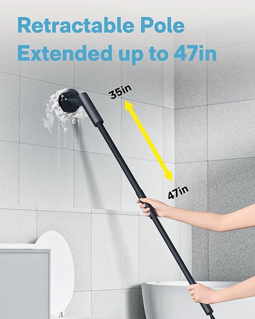 HOTO QWQJS001 7-in-1 Electric Cleaning Brush Set – Multi-Purpose Rechargeable Scrubber with Interchangeable Heads for Deep Cleaning, Bathroom, Kitchen, and Household Use