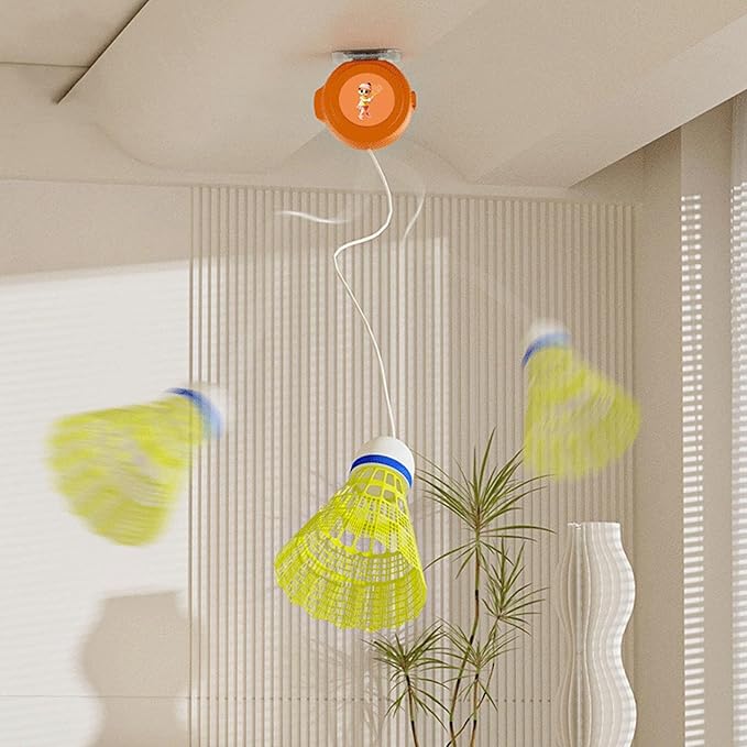 GIONAR Badminton Training Tool, Badminton Rebound Trainer, Badminton Single Training Kit, Single Badminton Training Device, Badminton Single-Player Rebound Trainer, Self Training Badminton Set (6pcs)