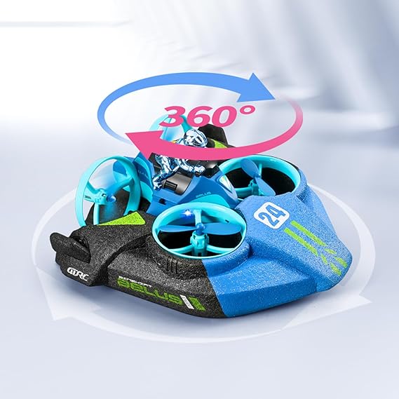 Hovercraft RC Boat 3 in 1, Remote Control Hovercraft Boat RC Drone Race Drift Cars Toys