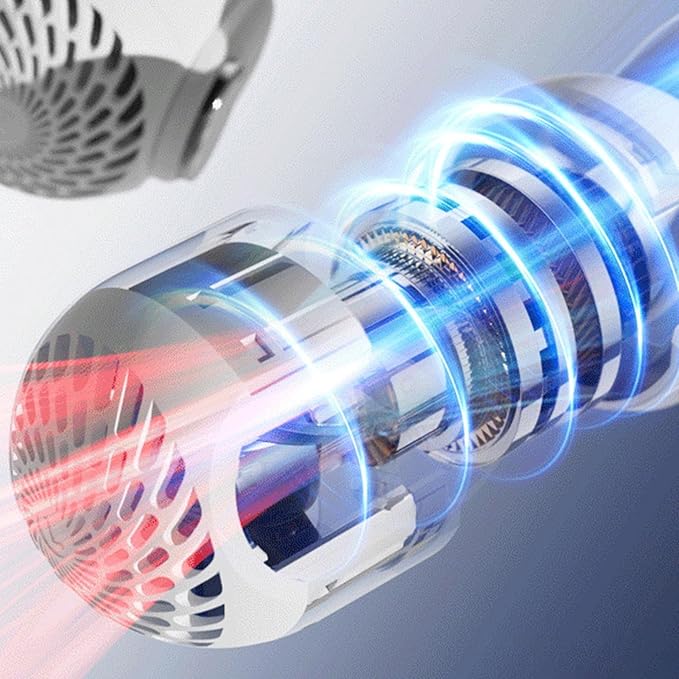 Portable Wearable Neck Fan with DC Silent Motor, Rechargeable Bladeless Design, Lightweight Personal Cooling Device