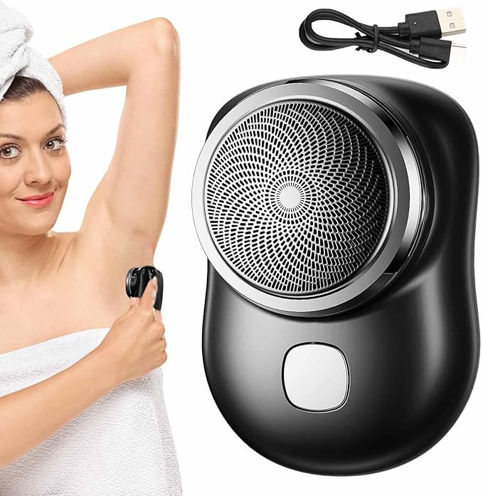 HYUNDAI Mini Electric Shaver, Fast Charging Mini Pocket Shaver Travel Electric Razor Portable Grooming Razor Electric Travel Shaver, Precise Shaving