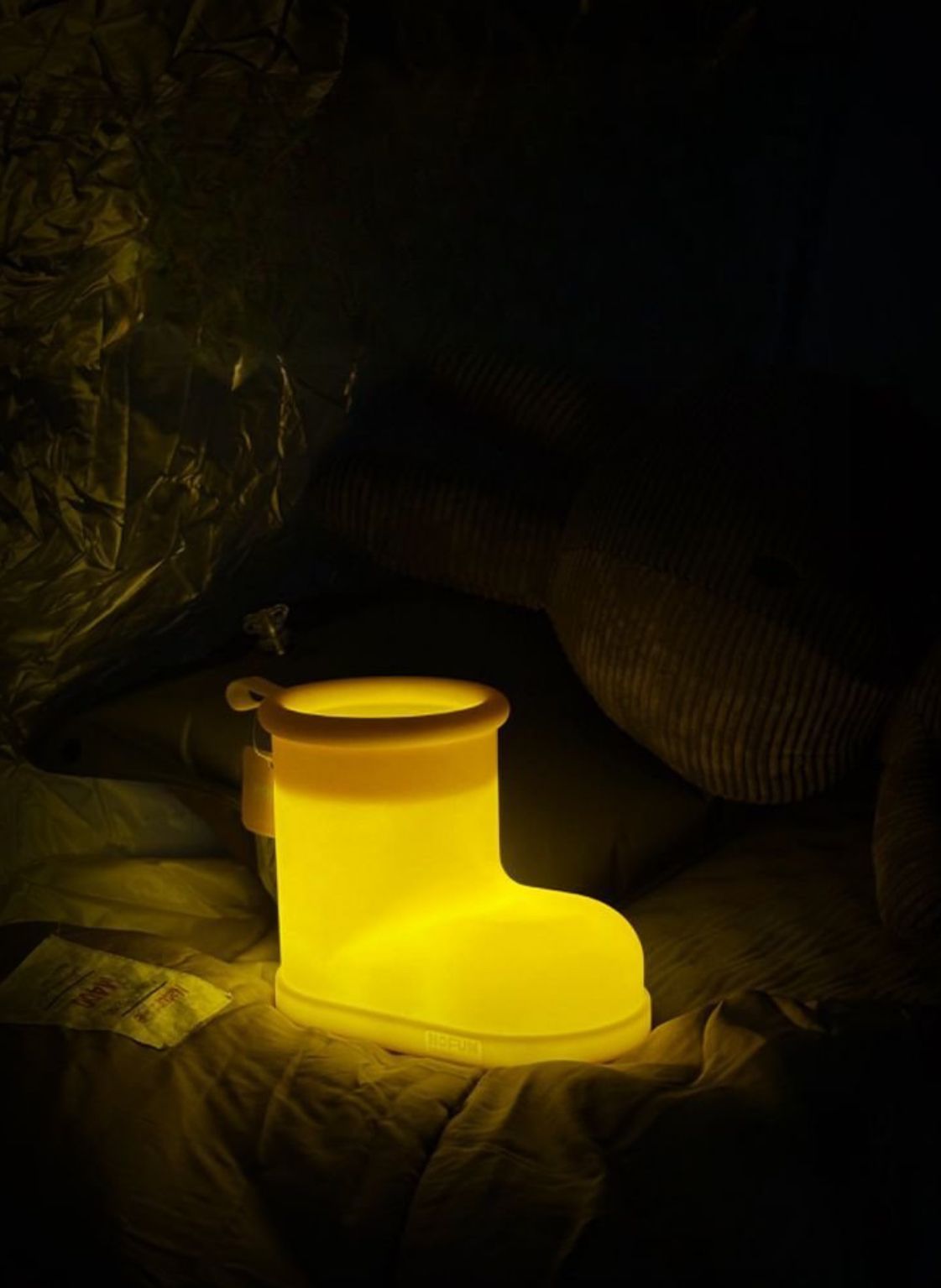 Rainboot Night Light — Cute Dimmable Lamp for Kids, Soft Silicone Bedside Light