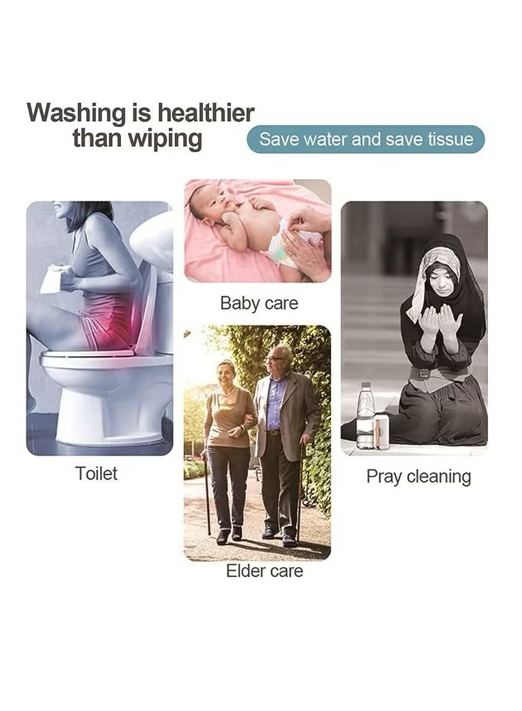 Portable Electric Bidet - Premium Travel Shattaf, Handheld Sprayer for Personal Hygiene - Ideal for Home, Office & Outdoor Use
