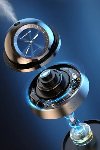 ADAK Intelligent Clock, Car Air Freshener Aroma Diffuser - Car Perfume Diffuser with LED Display