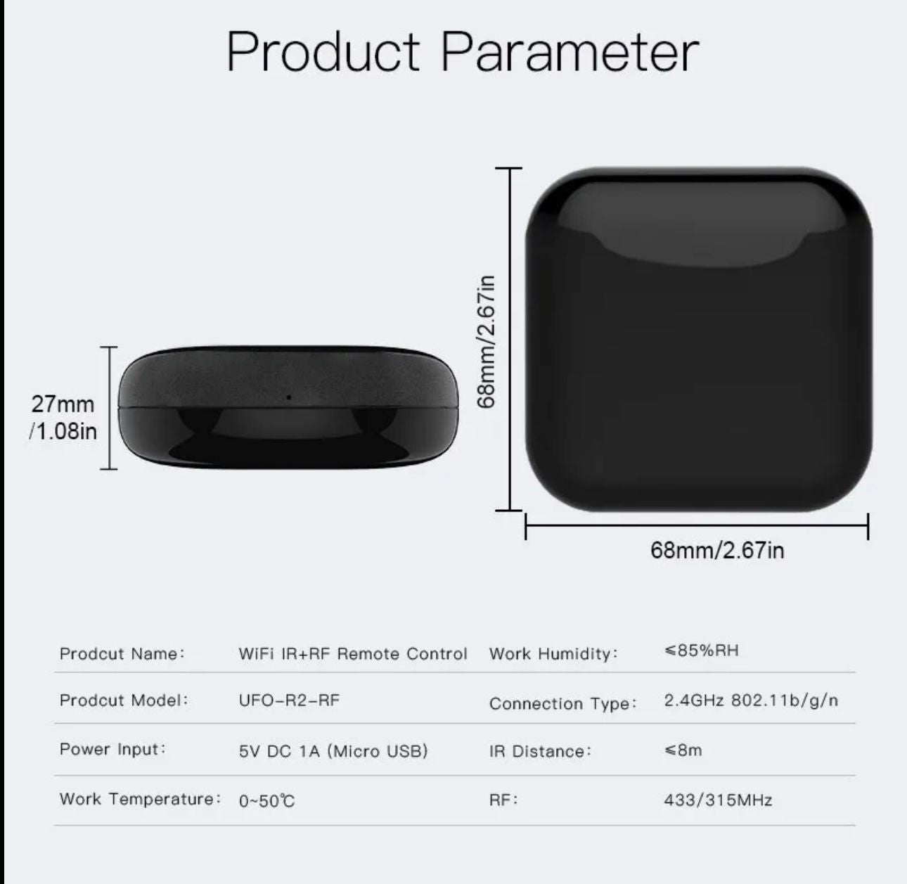 MOES WiFi RF IR Smart Home Universal Remote Controller for TV, Air Conditioning, Appliances, and More, Compatible with Tuya/Smart Life App and Voice Control via Alexa and Google Home