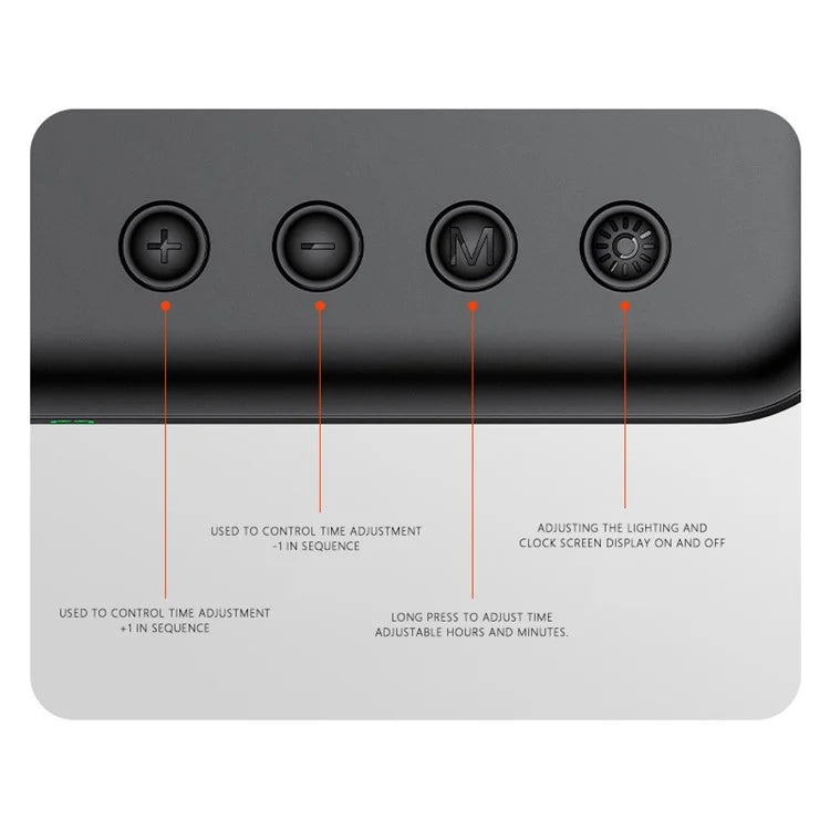 YESIDO DS22 3-in-1 Wireless Charging Station with Night Light and Clock for iPhone, Apple Watch, and Airpods