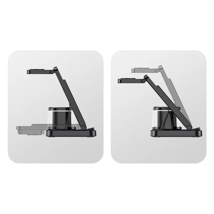 YESIDO DS22 3-in-1 Wireless Charging Station with Night Light and Clock for iPhone, Apple Watch, and Airpods